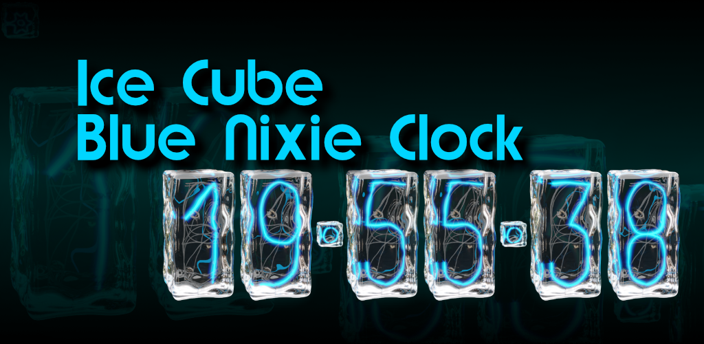 Ice Cube Blue Nixie Clock