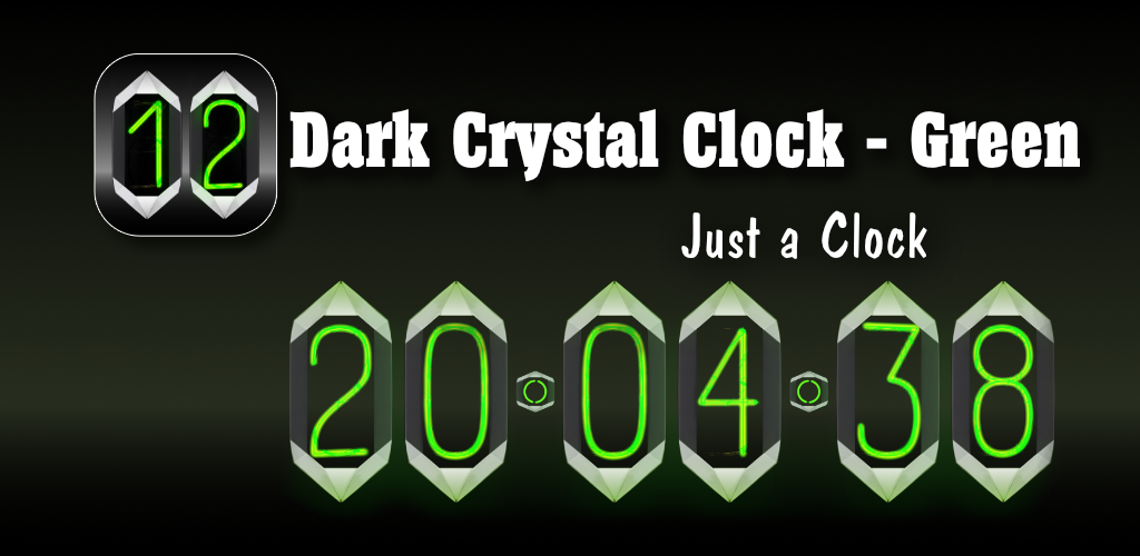 Dark Crystal Night Clock Green Main Graphic