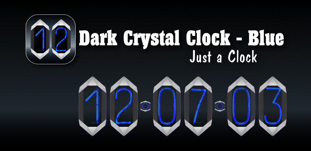 Dark Crystal Night Clock Blue Main Graphic