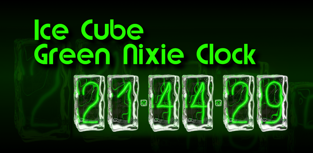 Icecube Nixie Green Deck Clock Main Graphic